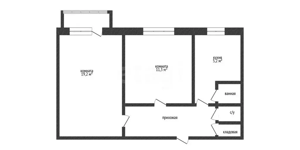2-комнатная квартира: Курган, улица Свердлова, 15 (52 м) - Фото 0