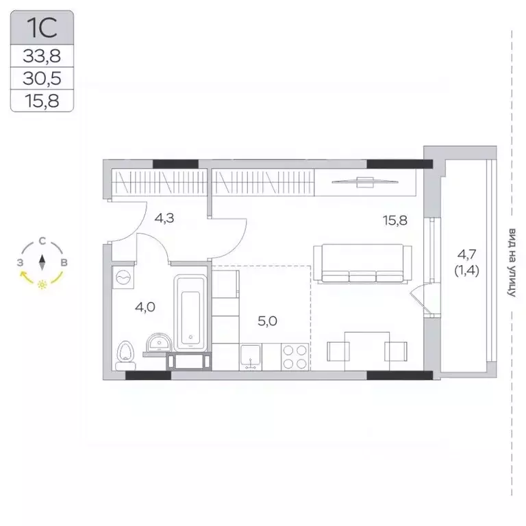 Студия Московская область, Мытищи городской округ, д. Пирогово ул. ... - Фото 1