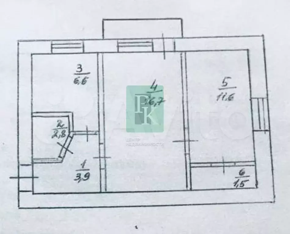 2-к. квартира, 45,5 м, 5/5 эт. - Фото 0