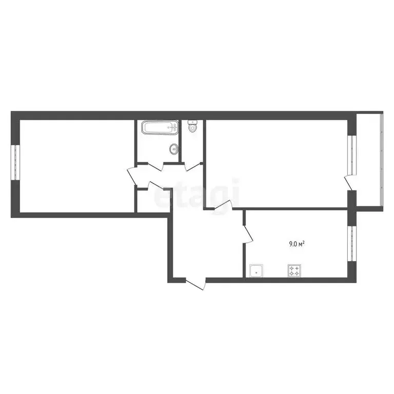 2-комнатная квартира: Муром, Орловская улица, 27 (51.8 м) - Фото 0