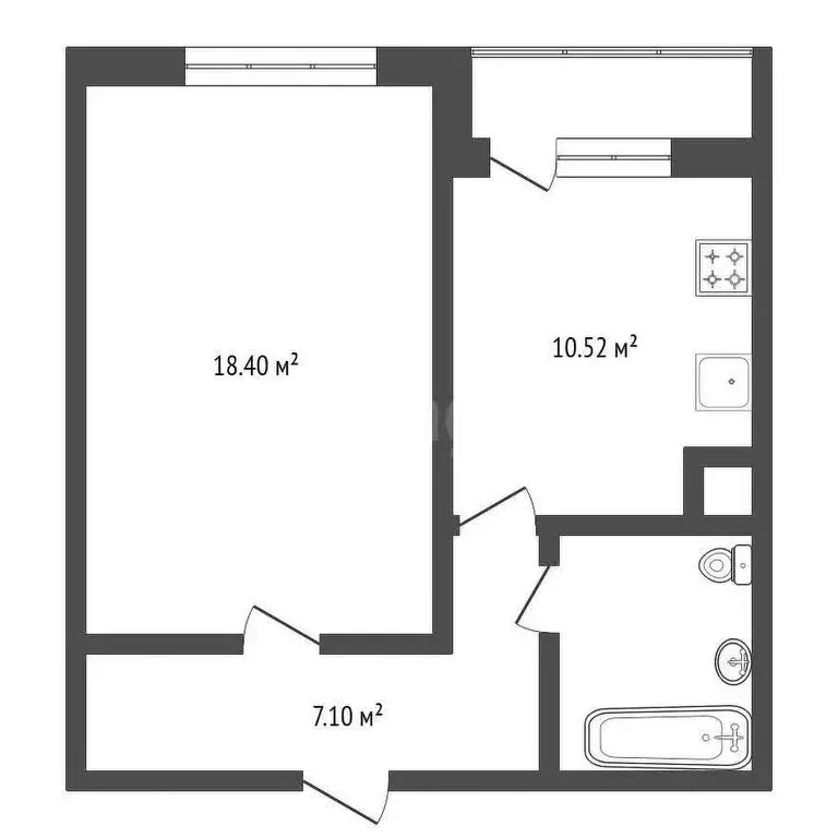 1-комнатная квартира: Самара, Революционная улица, 101Б (40 м) - Фото 0