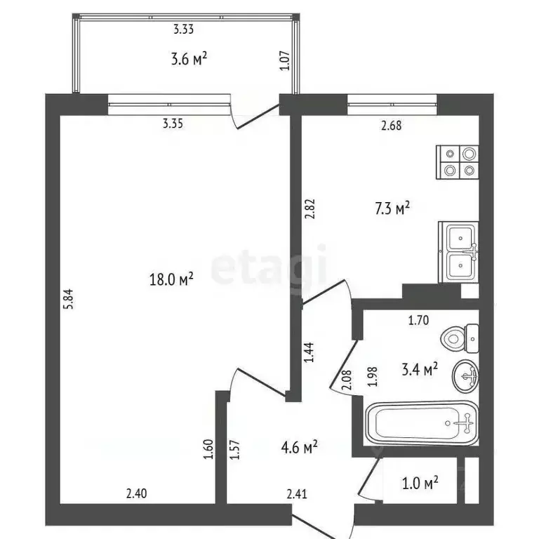 1-к кв. Свердловская область, Тугулымский муниципальный округ, пос. ... - Фото 2
