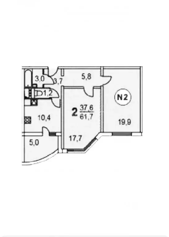 2-к кв. Московская область, Люберцы ул. Преображенская, 17к2 (61.0 м) - Фото 2
