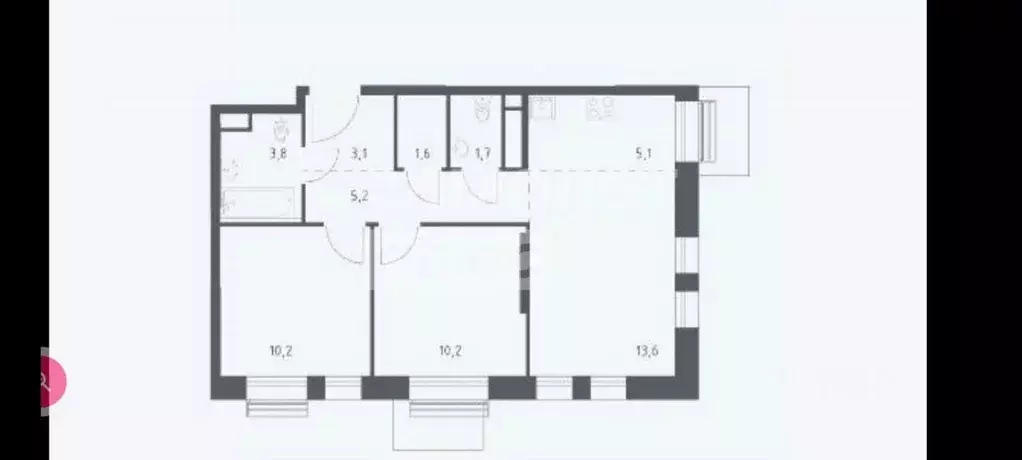 3-к кв. Москва Шоссейная ул., 90Бк2 (53.0 м) - Фото 2