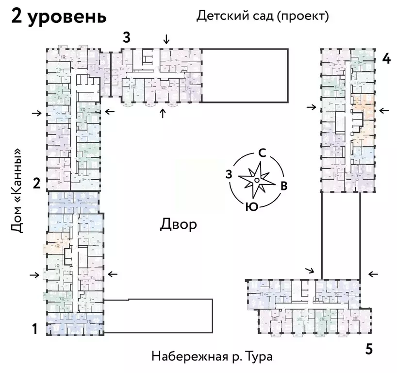 2-к кв. Тюменская область, Тюмень Европейский Берег 2.0 жилой комплекс ... - Фото 1