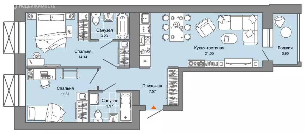 3-комнатная квартира: Киров, улица 4-й Пятилетки, 82 (63 м) - Фото 0