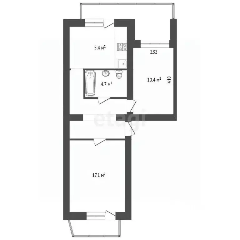 2-к кв. Крым, Евпатория просп. Победы, 83 (50.3 м) - Фото 2