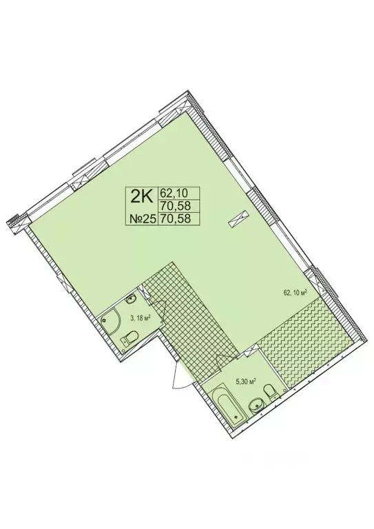 2-к кв. Нижегородская область, Нижний Новгород Малая Ямская ул. (70.58 ... - Фото 0