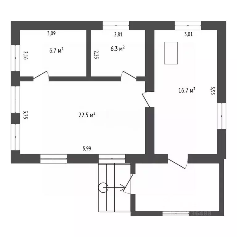 Дом в Амурская область, с. Ивановка пер. Набережный, 1 (52 м) - Фото 2
