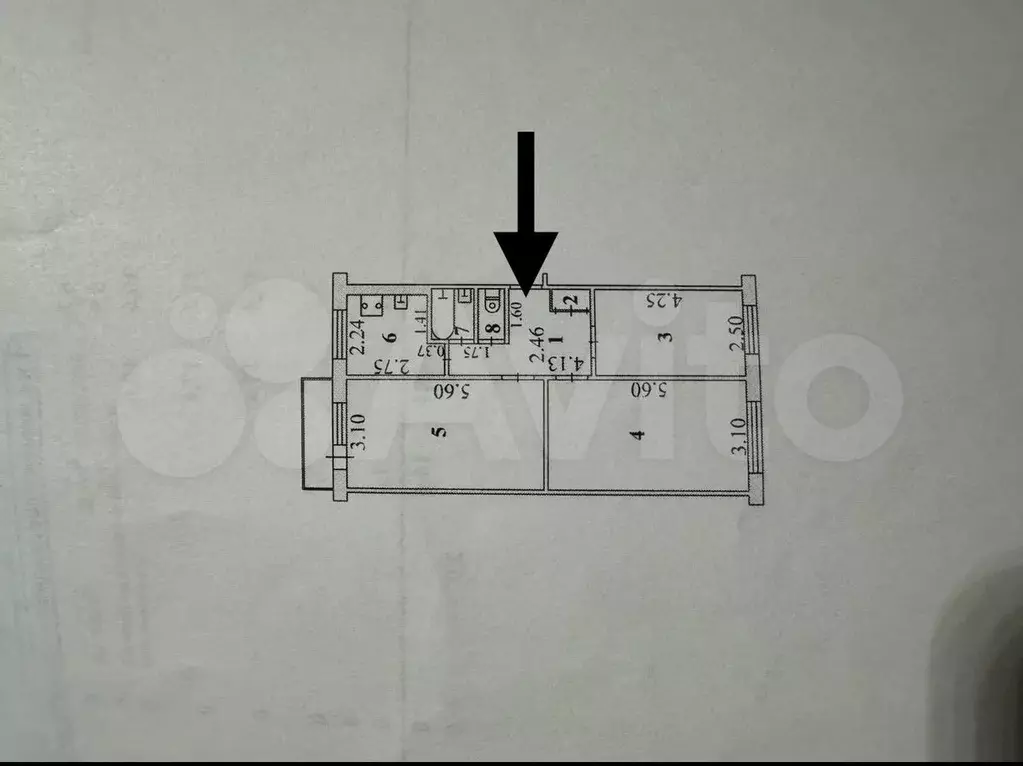 3-к. квартира, 60 м, 2/5 эт. - Фото 0