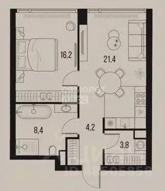 2-к кв. Москва Летниковская ул., 11/10С26 (54.1 м) - Фото 1