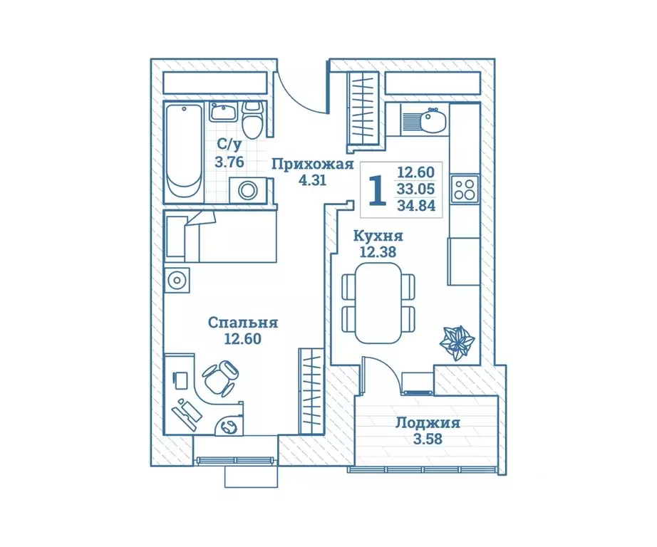 1-к кв. Московская область, Щелково городской округ, Монино пгт ... - Фото 1