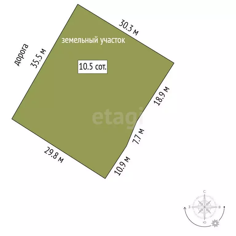 Участок в Альметьевск, улица Загита Гамирова (10.5 м) - Фото 1