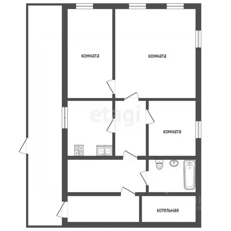 Дом в Кемеровская область, Кемерово пос. Комиссарово, ул. Центральная ... - Фото 1