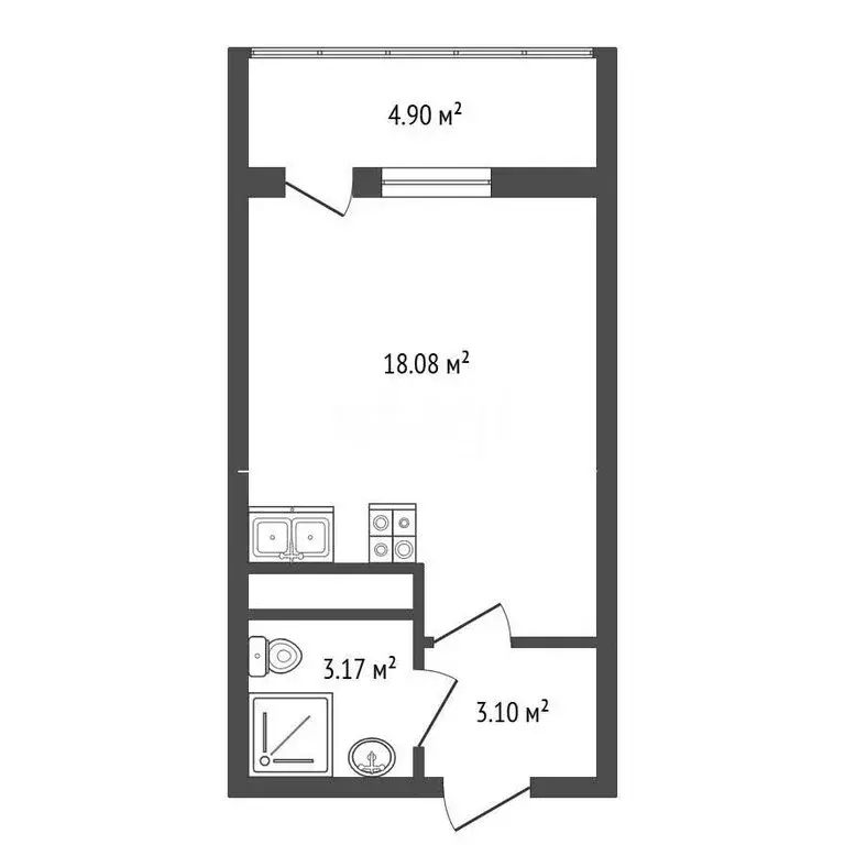 Квартира-студия: Санкт-Петербург, 1-й Предпортовый проезд, 1 (24.2 м) - Фото 1