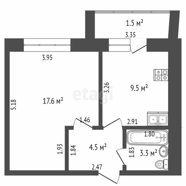 1-комнатная квартира: Йошкар-Ола, улица Анникова, 12В (38 м) - Фото 1