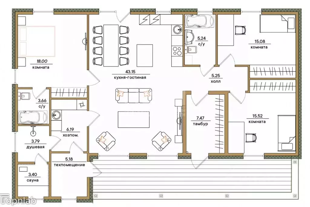 Дом в Карелия, Петрозаводск пер. Новый Сайнаволок (163 м) - Фото 2