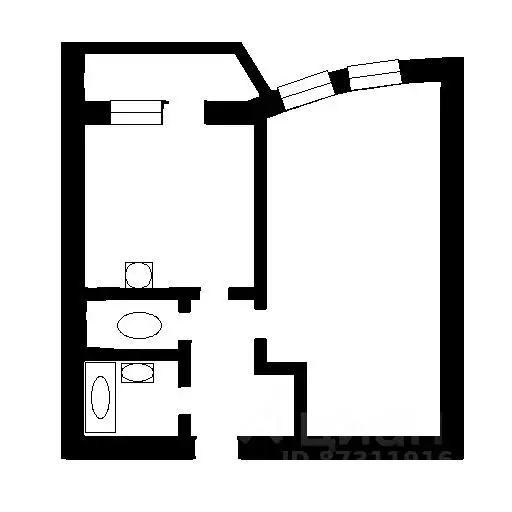 1-к кв. Санкт-Петербург ул. Бутлерова, 11к4 (45.0 м) - Фото 1