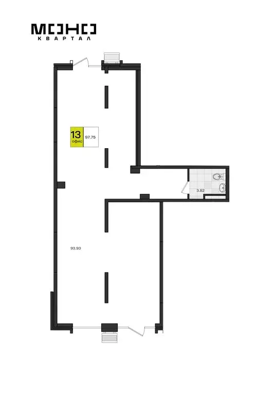 Офис (97.75 м) - Фото 2