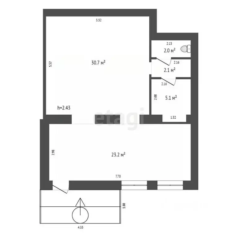 Торговая площадь в Брянская область, Брянск ул. Крахмалева, 19 (63 м) - Фото 2