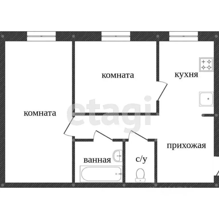 2-к кв. Костромская область, Кострома Советская ул., 144 (72.0 м) - Фото 1