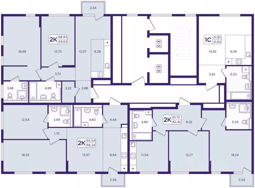 2-к кв. Приморский край, Владивосток ул. Борисенко (69.63 м) - Фото 2