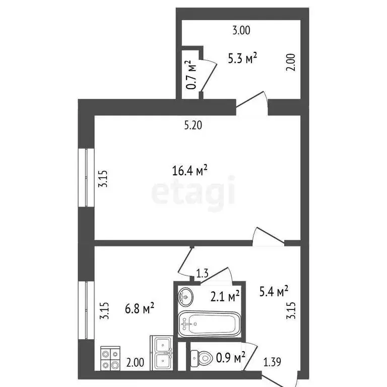 1-комнатная квартира: Республика Крым, муниципальный округ Ялта, ... - Фото 1