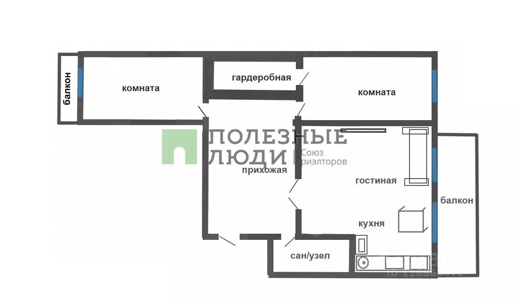 3-к кв. Красноярский край, Красноярск ул. Карамзина, 21 (81.7 м) - Фото 2