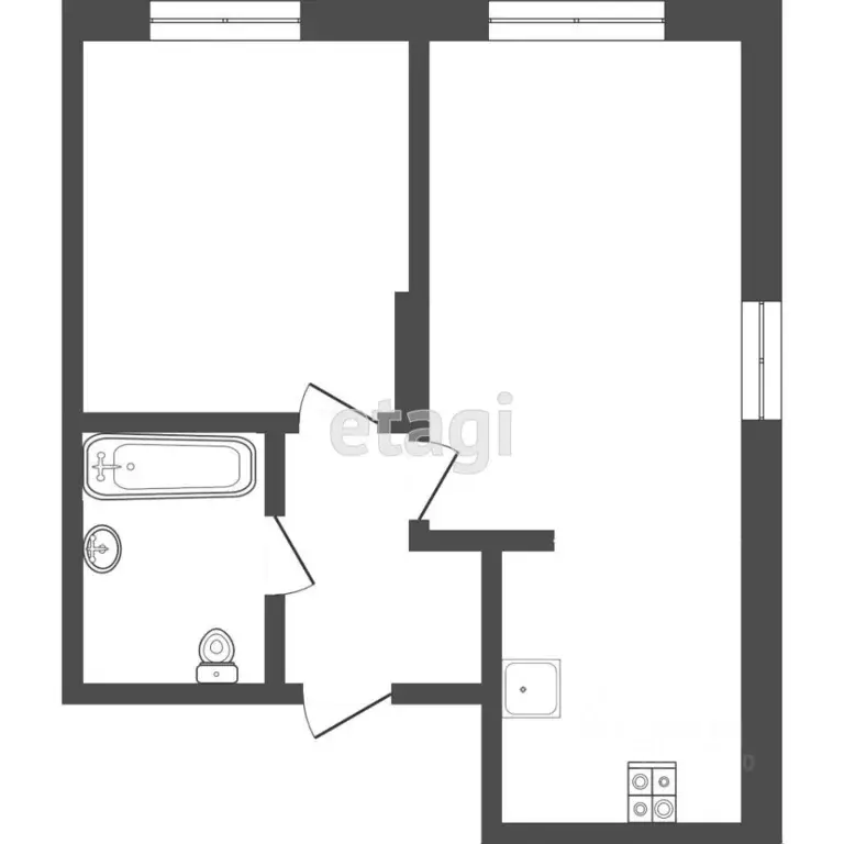 1-к кв. Тюменская область, Тюмень Новгородская ул., 20 (38.6 м) - Фото 2