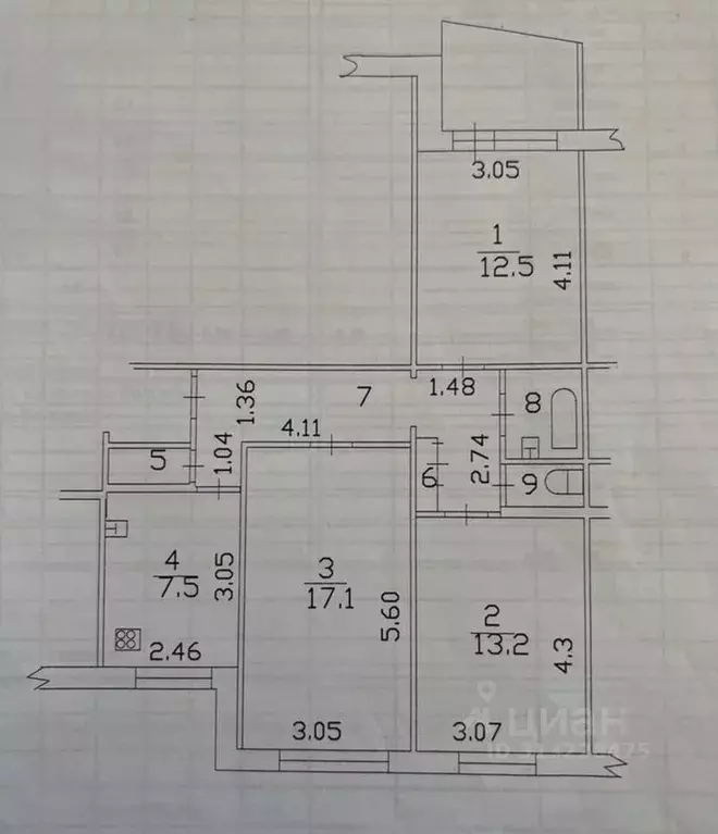 3-к кв. Татарстан, Казань ул. Мусина, 70 (69.0 м) - Фото 0