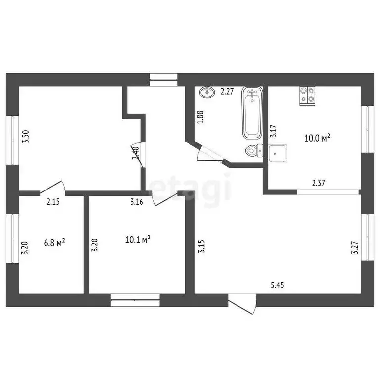 3-комнатная квартира: Альметьевск, улица Ленина, 48 (74.3 м) - Фото 1