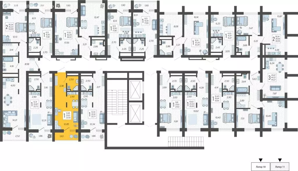Квартира-студия: Сочи, микрорайон Бытха, Ясногорская улица, 16/2к5 ... - Фото 2