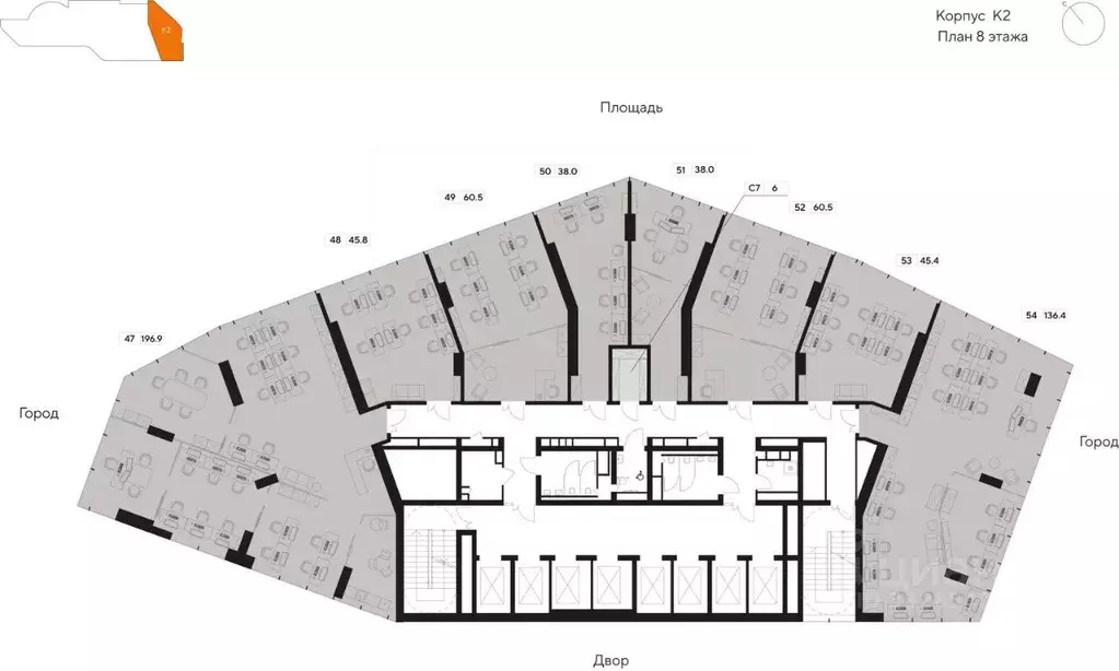 Офис в Москва Ярцевская ул., 21/1 (38 м) - Фото 2