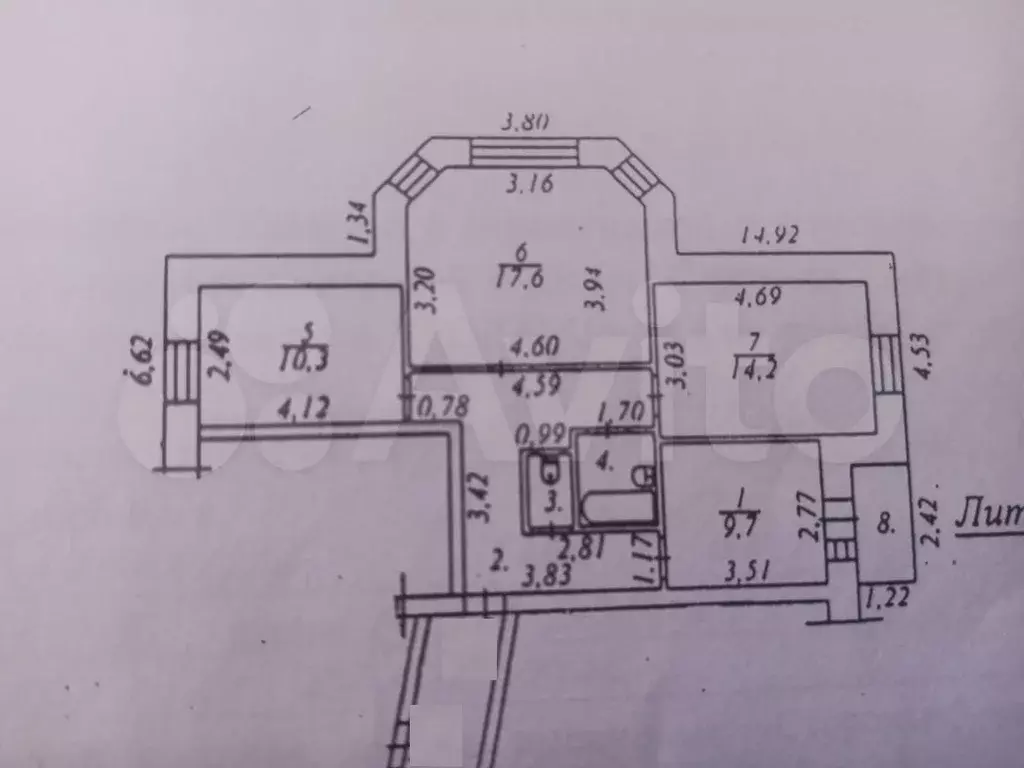 3-к. квартира, 68 м, 4/6 эт. - Фото 0