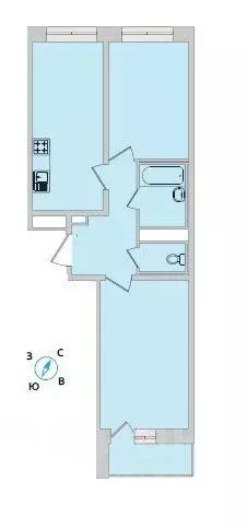 2-к кв. Санкт-Петербург ул. Русановская, 28 (54.7 м) - Фото 2
