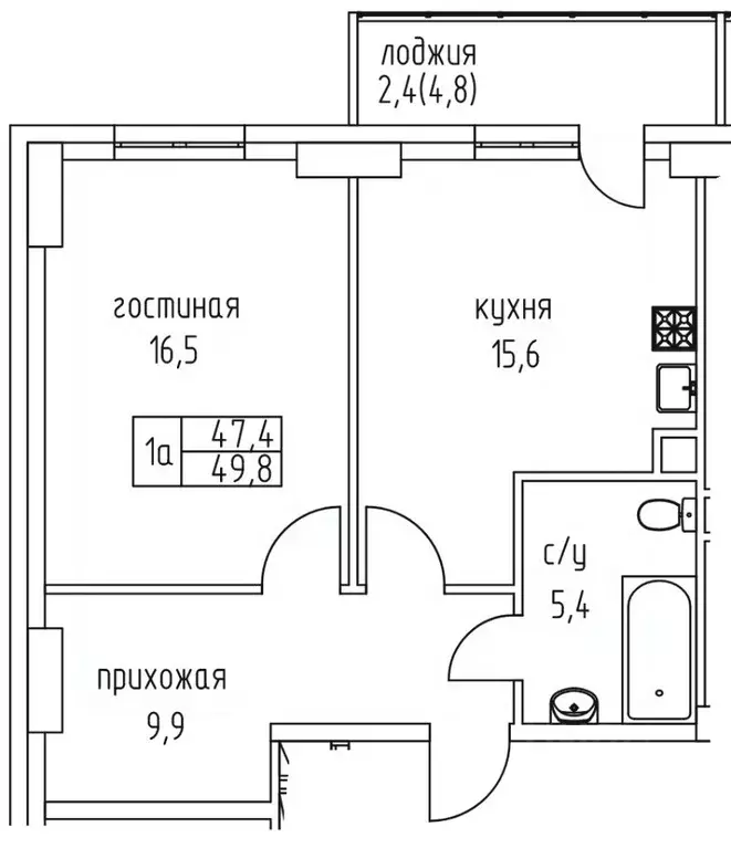 1-к кв. Саха (Якутия), Якутск просп. Михаила Николаева, 3к5А (49.8 м) - Фото 1