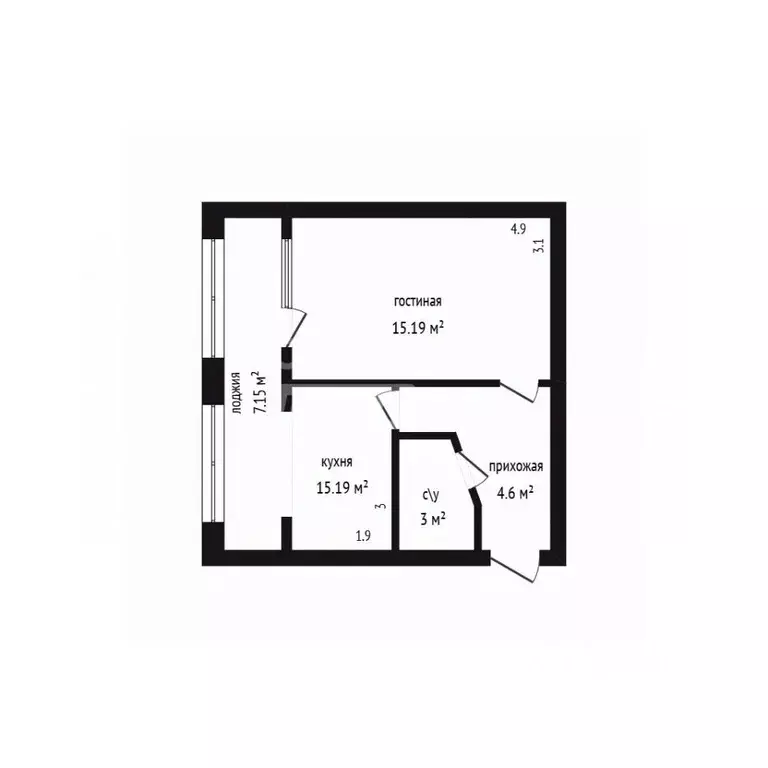 1-к кв. Дагестан, Дербент ул. Х. Тагиева, 33 (37.0 м) - Фото 2