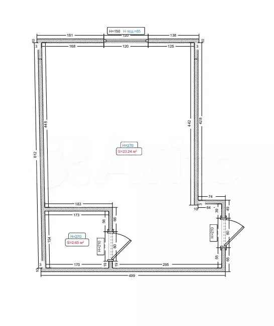 Квартира-студия, 16,7 м, 1/9 эт. - Фото 0