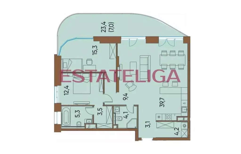 3-к кв. Москва ул. Нижние Мневники, 16к5 (105.0 м) - Фото 2