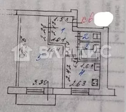 1-к. квартира, 30 м, 5/5 эт. - Фото 0