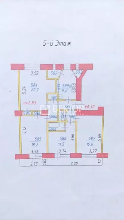 2-к кв. Ивановская область, Иваново просп. Ленина, 49 (56.0 м) - Фото 1