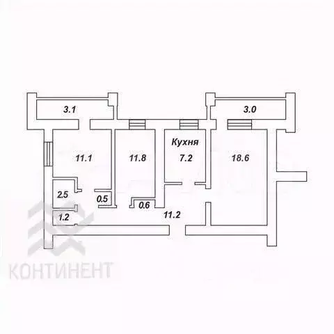 3-к кв. Крым, Евпатория просп. Победы, 47 (64.7 м) - Фото 1