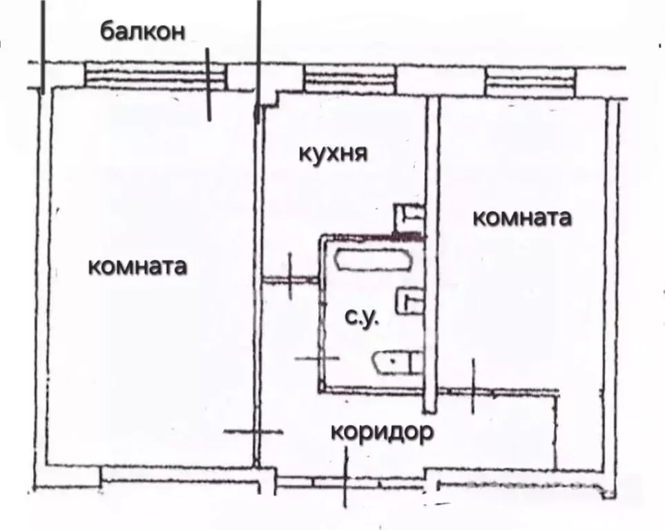 2-к кв. Тульская область, Тула ул. Калинина, 22к3 (44.0 м) - Фото 2