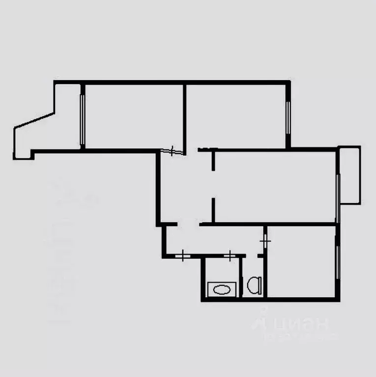 3-к кв. Москва ул. Преображенский Вал, 4 (75.2 м) - Фото 2