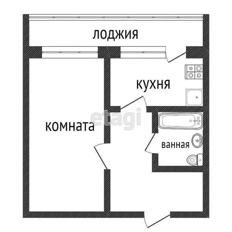 1-комнатная квартира: Ульяновск, улица Репина, 45 (39 м) - Фото 1