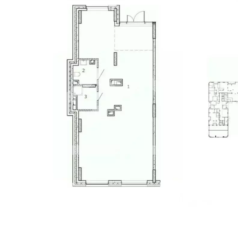 Помещение свободного назначения в Москва наб. Марка Шагала, 15к1 (102 ... - Фото 2