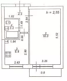 1-к кв. Тверская область, Тверь пос. Химинститута, 32 (32.5 м) - Фото 2
