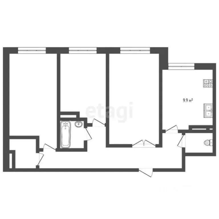 3-к кв. Ямало-Ненецкий АО, Ноябрьск Советская ул., 108 (73.0 м) - Фото 2