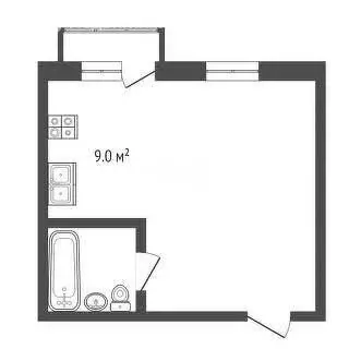 Квартира-студия: Новоселезнево, Садовая улица, 42 (28.3 м) - Фото 1