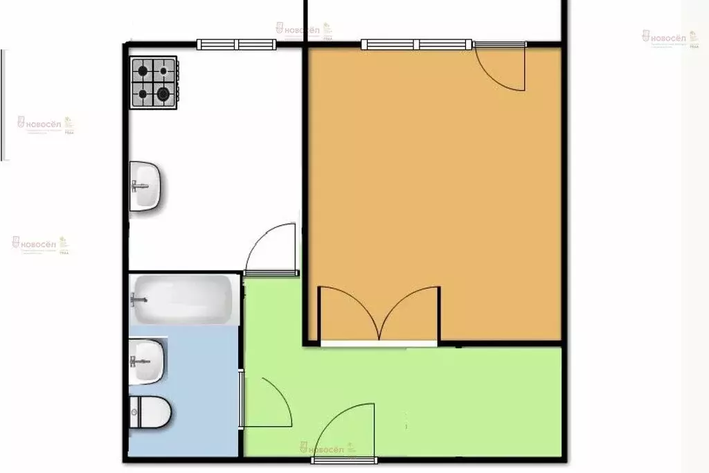 1-комнатная квартира: Ревда, улица Ярославского, 4 (30 м) - Фото 0